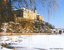 Lede� castle during winter